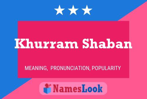 Khurram Shaban Namensposter