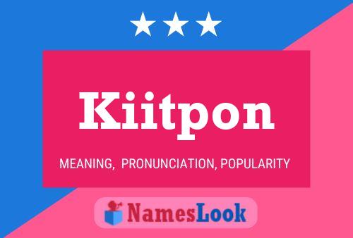 Kiitpon Namensposter