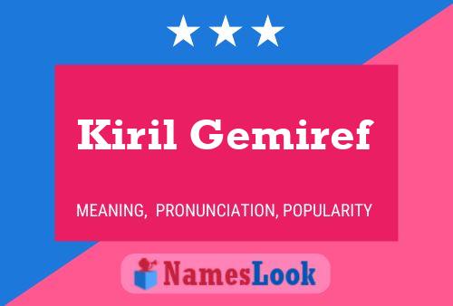 Kiril Gemiref Namensposter