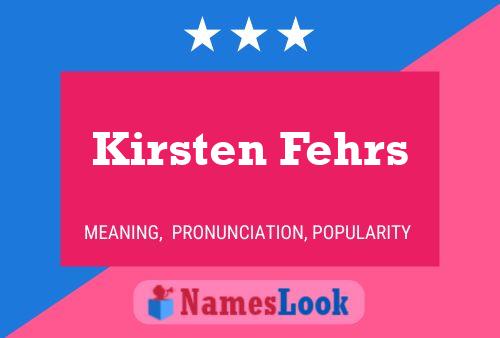 Kirsten Fehrs Namensposter