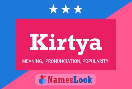 Kirtya Namensposter