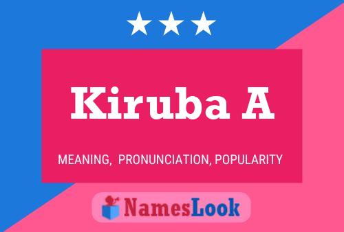 Kiruba A Namensposter