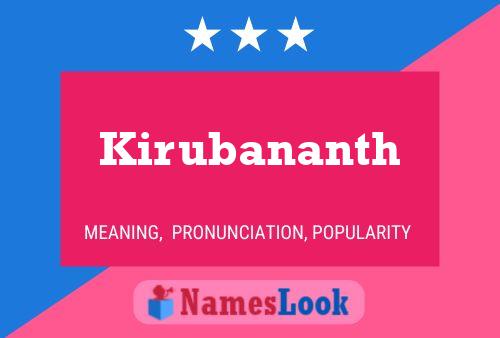 Kirubananth Namensposter