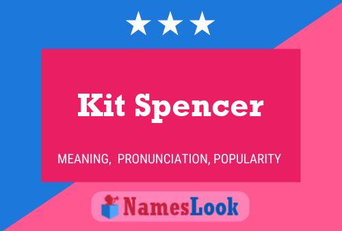 Kit Spencer Namensposter