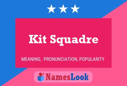 Kit Squadre Namensposter