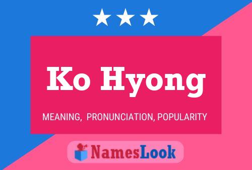 Ko Hyong Namensposter