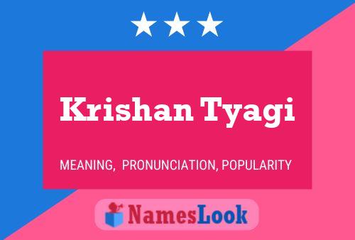 Krishan Tyagi Namensposter