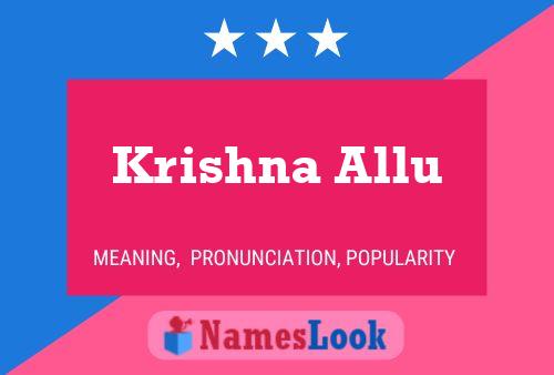 Krishna Allu Namensposter