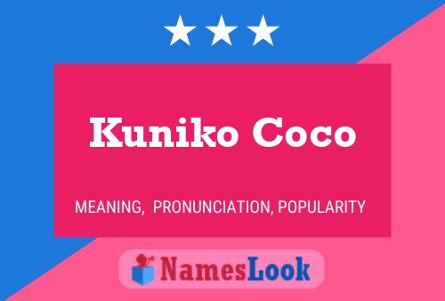 Kuniko Coco Namensposter