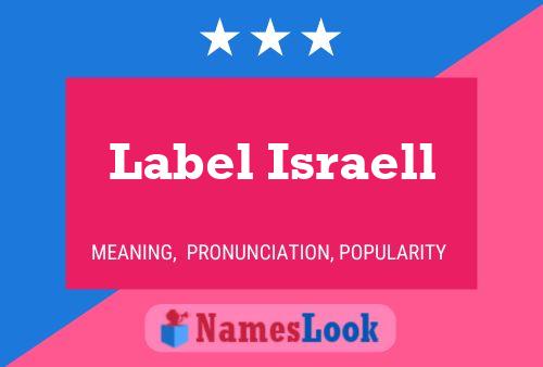 Label Israell Namensposter