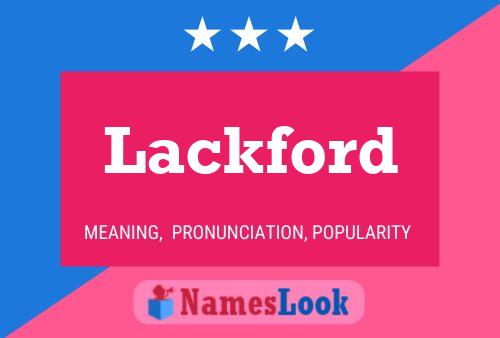 Lackford Namensposter