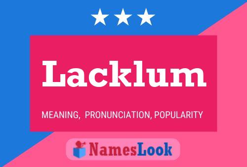 Lacklum Namensposter