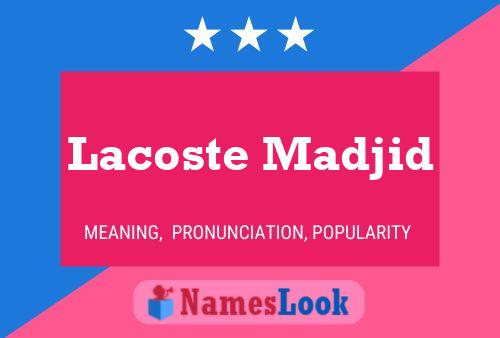 Lacoste Madjid Namensposter