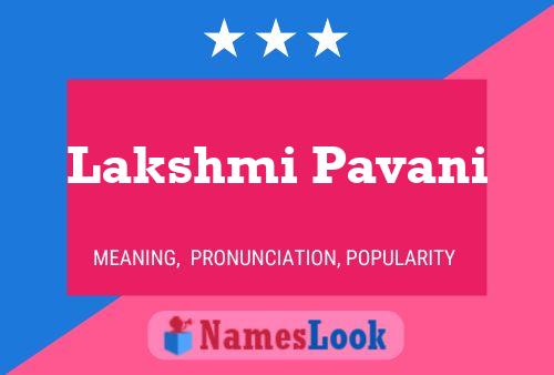 Lakshmi Pavani Namensposter