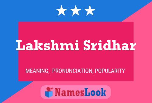 Lakshmi Sridhar Namensposter