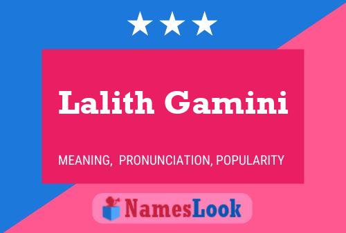 Lalith Gamini Namensposter