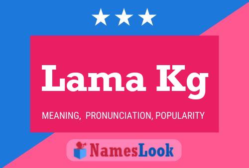 Lama Kg Namensposter