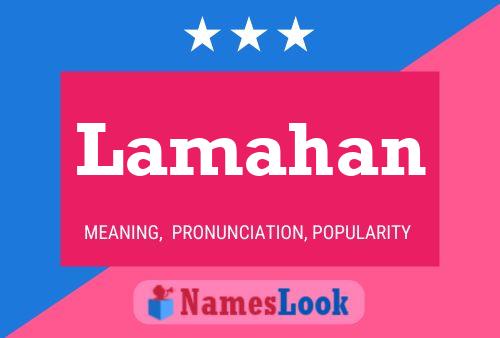 Lamahan Namensposter