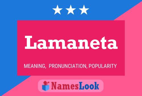 Lamaneta Namensposter