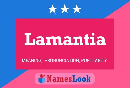 Lamantia Namensposter