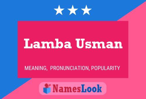 Lamba Usman Namensposter