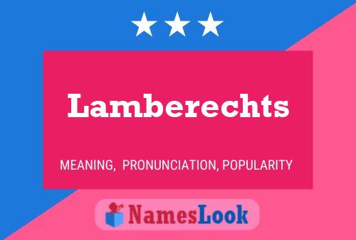 Lamberechts Namensposter