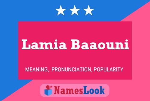 Lamia Baaouni Namensposter