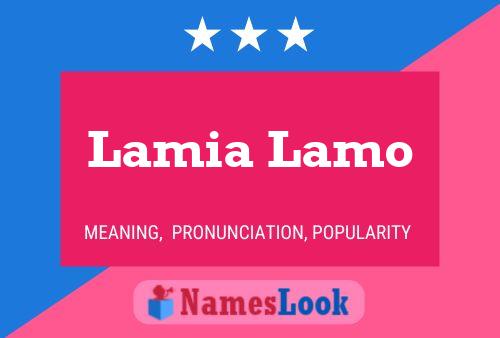 Lamia Lamo Namensposter