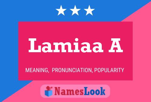 Lamiaa A Namensposter