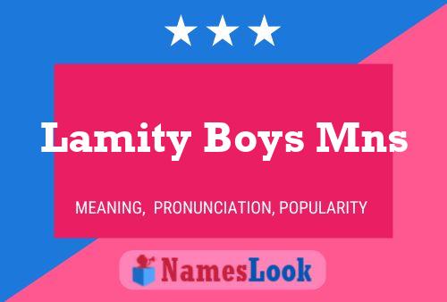 Lamity Boys Mns Namensposter