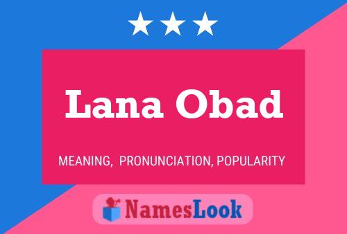 Lana Obad Namensposter