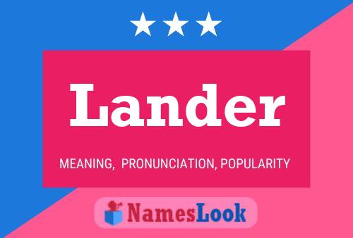 Lander Namensposter