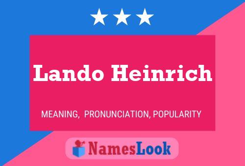 Lando Heinrich Namensposter