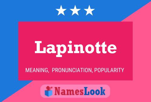 Lapinotte Namensposter