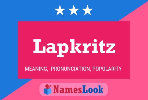 Lapkritz Namensposter