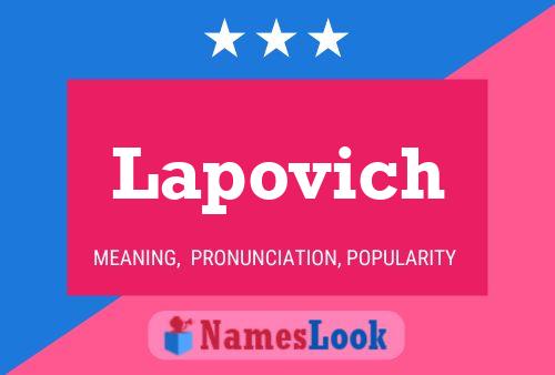 Lapovich Namensposter