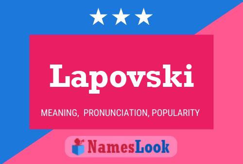 Lapovski Namensposter