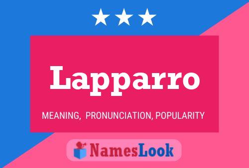 Lapparro Namensposter