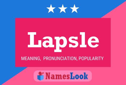 Lapsle Namensposter