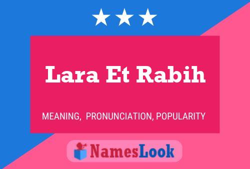 Lara Et Rabih Namensposter