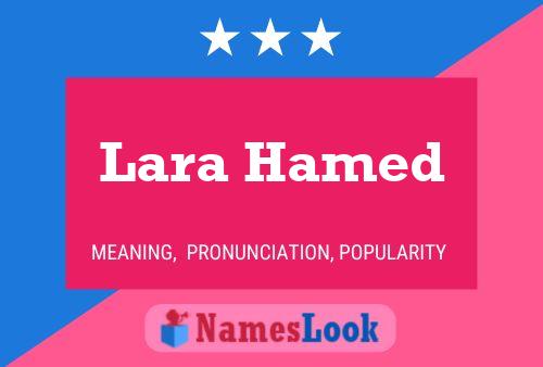 Lara Hamed Namensposter