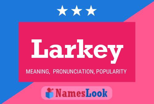 Larkey Namensposter