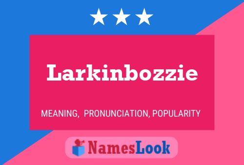 Larkinbozzie Namensposter