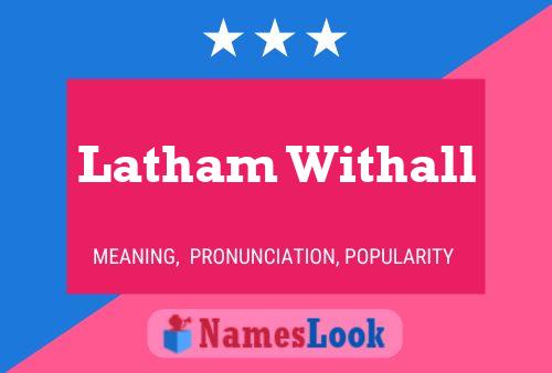 Latham Withall Namensposter