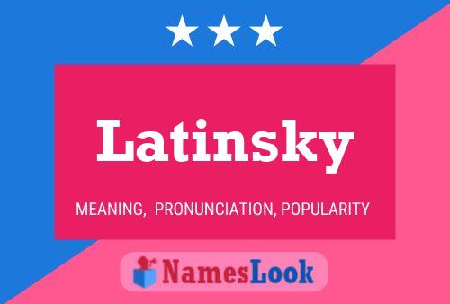 Latinsky Namensposter