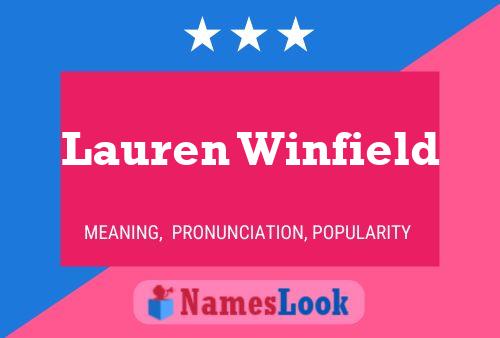 Lauren Winfield Namensposter