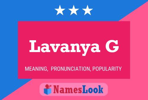 Lavanya G Namensposter