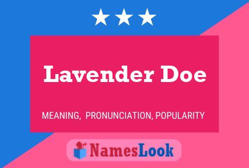 Lavender Doe Namensposter