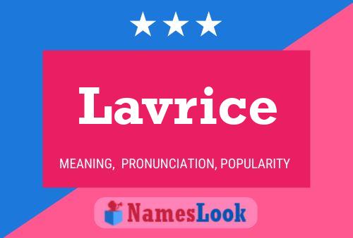 Lavrice Namensposter