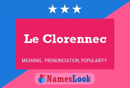 Le Clorennec Namensposter